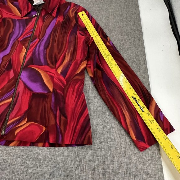 Vintage CB C.B. Collections‎ Zip Up Jacket Top Lightweight Large Relaxed Fit - Picture 6 of 10